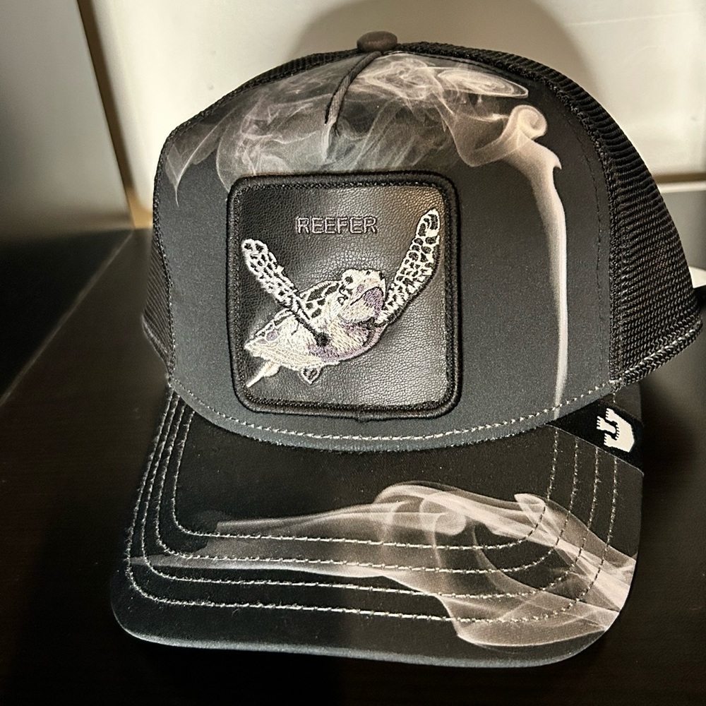 GOORIN BROS REEFER HAT THE FARM Reef Black Smoke Turtle Cap